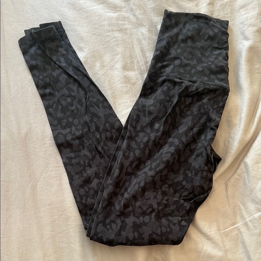 Lululemon Align Black Camo Patterned Leggings Size 6